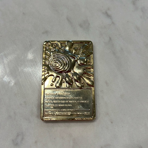 1999 pokemon gold card poliwhirl Pokemon Burger King Gold-Plated Trading Card main image 1